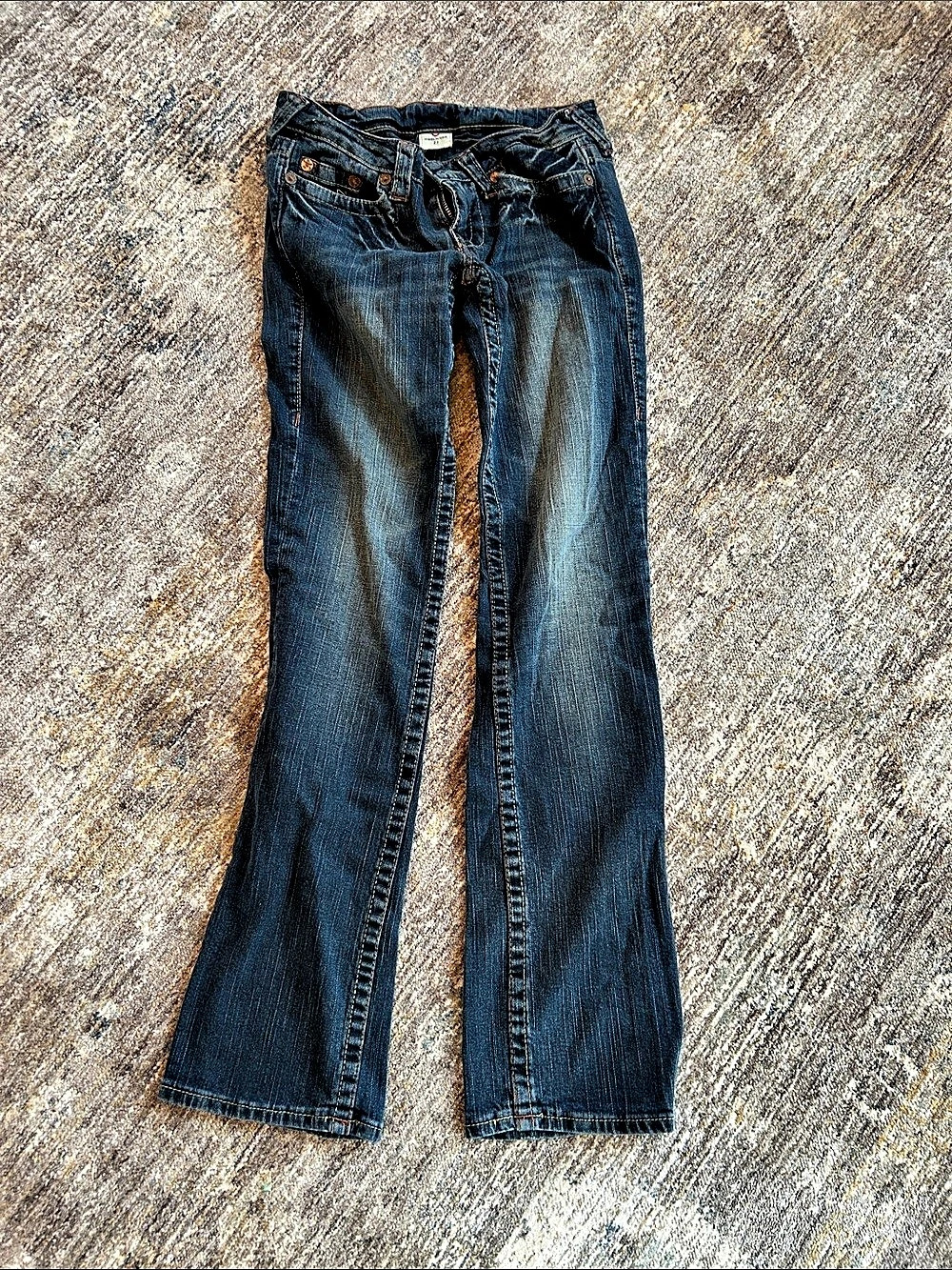 True Religion Johnny Bootcut Jeans Blue Waist 27